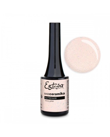 Estrosa Base Semipermanente Base Ceramika Glitter Nud